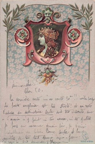 Jugendstil-Postkarte