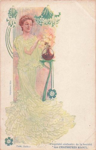 KÜNSTLER SIGNIERT, DAYNES-GRASSOT , YVETTE GUILBERT, Vintage-Postkarte