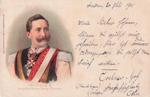 Lithographie Kaiser Wilhelm II. mit Orden
