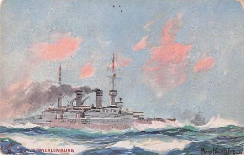 Künstler-AK Kriegsschiff S. M. S. Kaiser Karl