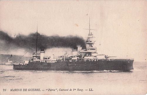 MARINE DE GUERRE . - "Patrie", Cuirassé de 1 Rang - LL.