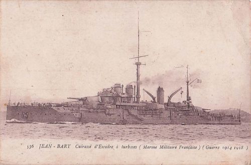 Ak Französisches Kriegsschiff Jean Bart, Cuirasse a turbines