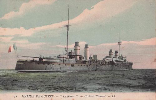 18 MARINE DE GUERRE. "Le Kléber". Croiseur Cuirassé. - LL.
