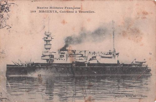 Marine Militaive Française 109 MAGENTA, Cuirassé à Tourelles.