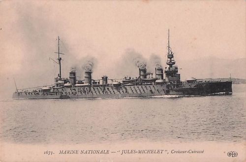 1673. MARINE NATIONALE "JULES-MICHELET", Croiseur-Cuirassé