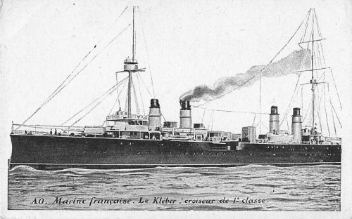 AO. Marine française. Le Kléber, croiseur de 1: classe.
