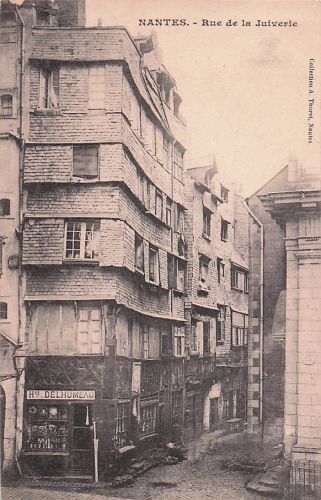 JUDAICA, NANTES, RUE DE LA JUIVERIE, Vintage Postcard