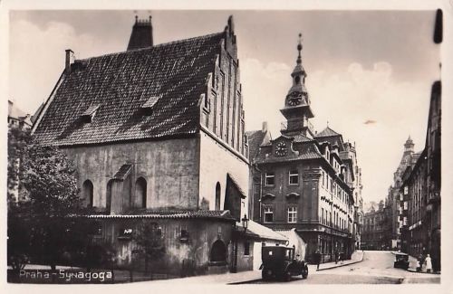 Judaika Ak Praha Prag, Altneu Synagoge, Straßenansicht