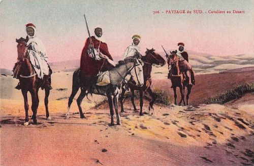 706. PAYSAGE du SUD. Cavaliers au Désert