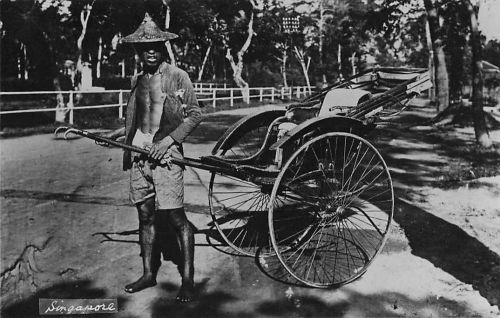 Foto Ak Asien, Rikscha-Fahrer