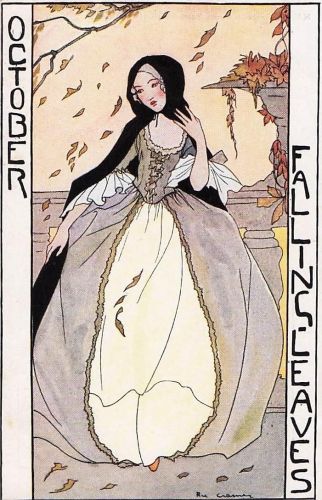 Künstler Ak Cramer, Rie,October: Falling Leaves".
