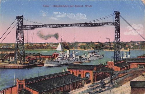 Kiel, Haupteinfahrt der Kaiserl. Werft