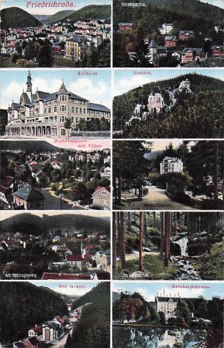 AK / Ansichtskarte Friedrichroda Villen Kurhaus Felsen Schloss Waldpartie Kat. Friedrichroda