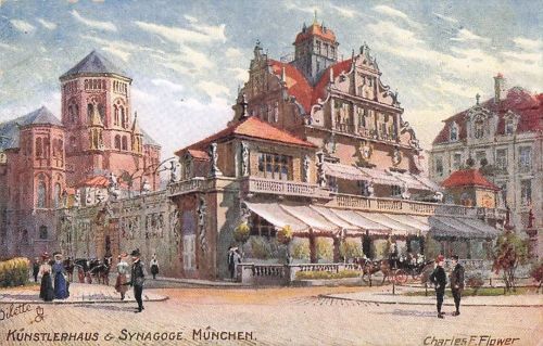 KUNSTLERHAUS & SYNAGOGE, MUNCHEN.