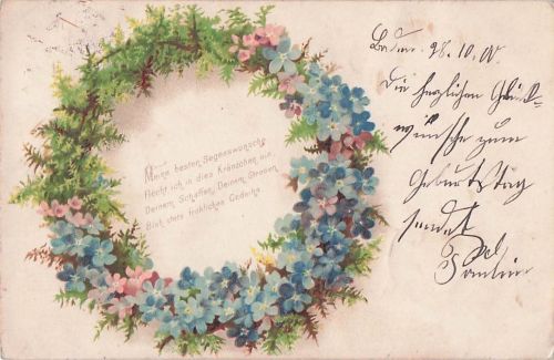 Glückwunschkarte mit einem Gedicht,