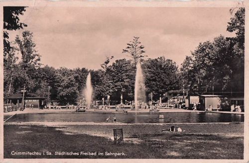 Crimmitschau i. Sa. Städtisches Freibad im Sahnpark..