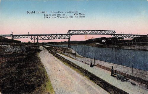 Kiel-Holtenau Prinz-Heinrich-Brücke: Länge der Brücke 450 Meter Höhe vom Wasserspiegel 42 Meter
