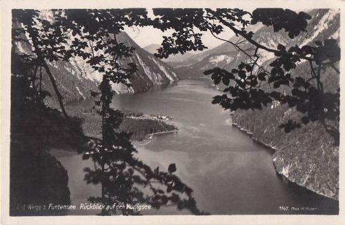 d Wege z. Funtensee. Rückblick auf den Königsee. 1147. Fhos Huber