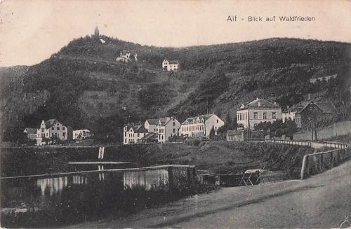 Ak Alf an der Mosel, Teilansicht mit Waldfrieden