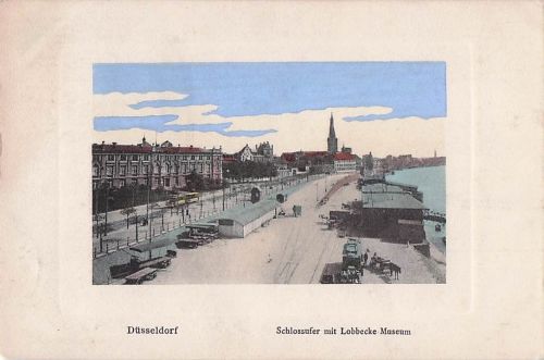 Düsseldorf Schlossufer mit Lobbecke Museum