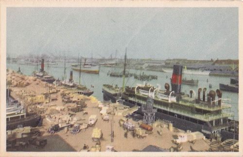 Postkarte Kopenhagener Hafen 1939