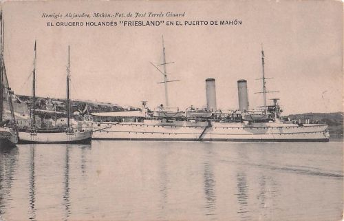 Remigio Alejandre, Mahón.-Fot. de José Terrés Ginard EL CRUCERO HOLANDÉS "FRIESLAND" EN EL PUERTO DE MAHÓN