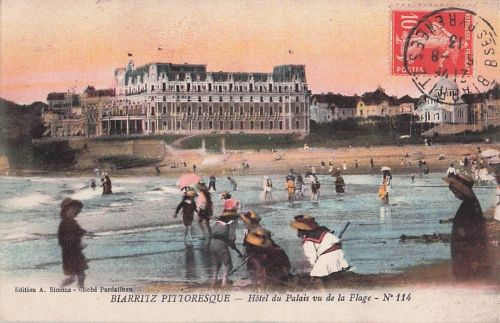 BIARRITZ PITTORESQUE - Hôtel du Palais vu de la Plage - N° 114