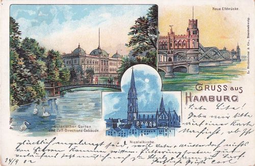 Gruss aus Hamburg - Litho