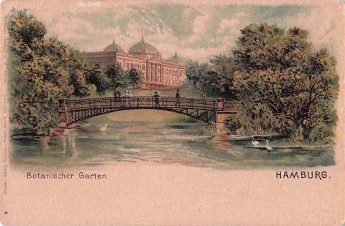 Hamburg - Botanischer Garten - Litho