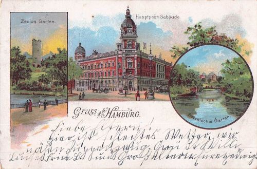 Gruß aus Hamburg - Litho