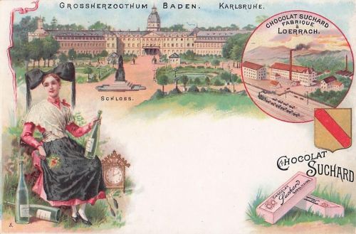 Werbe-Lithographie für Chocolat Suchard,