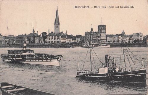 Düsseldorf. Blick vom Rhein auf Düsseldorf
