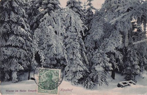 Winter im Sächs Erzgebirge DEUTSCHES REICH Kipsdorf