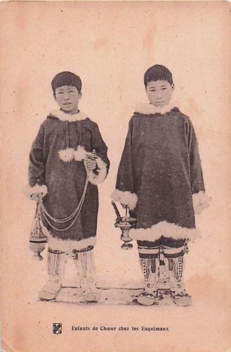Enfants de Chœur chez les Esquimaux indigene Kinder aus Alaska,