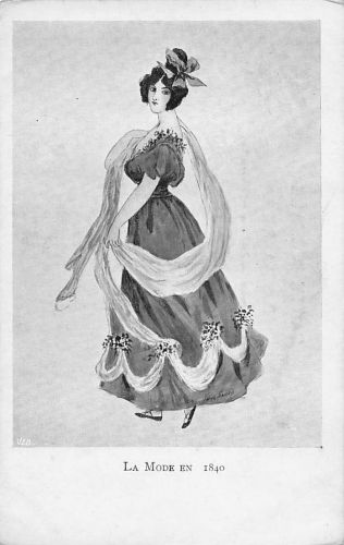 ARTiIST. SIGNIERTE MODE, MODE 1840 VON SAGER, GEDRUCKT.