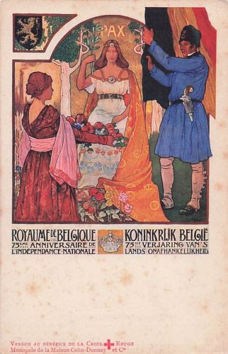 Künstler Ak Belgien, Royaume de Belgique, 75eme Anniversaire de l'Independance Nationale