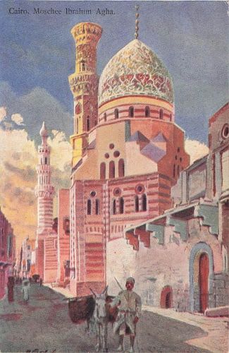 Künstler-AK Cairo, Mosque Ibrahim Agha