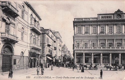 ALEXANDRIA - Chérif-Pacha-Straße und Börse - ÄGYPTEN