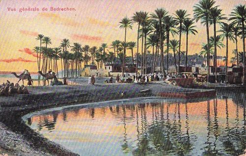 Ägypten Alte Foto-Postkarte Kairo, Stadtansicht Badrashin 1910er Jahre