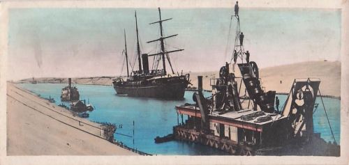 PORT SAIDA dredgins-machine. PORT SAID Une Drague.