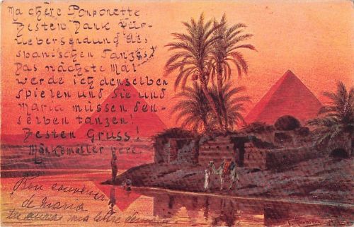 Künstler-Ansichtskarte Friedrich Perlberg: Pyramiden von Gizeh