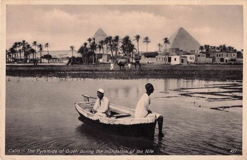 Cairo - The Pyramids of Gizeh during the Inundation of the Nile