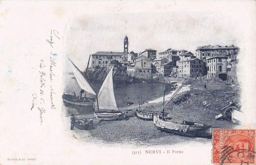 Nervi Porto barche a vela Hafen Segelboote / Genova /Ligurien