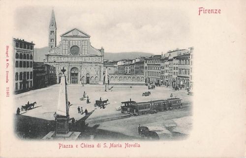 Firenze Piazza e Chiesa di S. Maria Novella