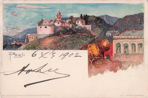 Künstler-AK Manuel Wielandt: Pegli, Panoramablick auf den Ort