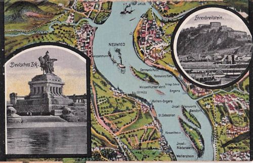 Puzzle 1 Karten von unterschiedliche Rheinabschnitten