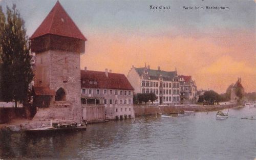Konstanz Partie beim Rheintorturm.