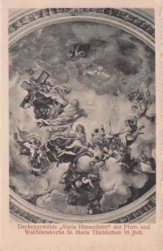 Deckengemälde „Maria Himmelfahrt" der Pfarr- und Wallfahrtskirche St. Maria Thalkirchen 18. Jhdt.