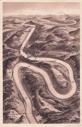 Marienburg Reliefkarte - Künstler-AK Eugen Felle