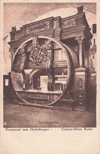 AK Berlin, Bierrestaurant zum Heidelberger im Central Hotel, Heidelberger Fass
